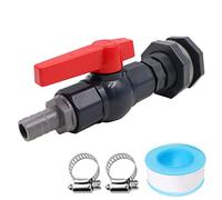 WANGCL Kit Rubinetti per Acqua Piovana per paratia in PVC per Tubo da Giardino Barb con valvola a Sfera e Adattatore - 20mm