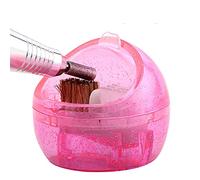 WANGCL Mini Scatola detergente per Punte da Trapano per Nail Art Testa Trapano Doppia Spazzola per lucidatura Strumento Manicure con Spazzola in Metallo e Spazzola in plastica