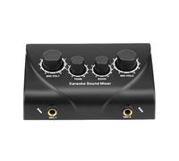 WANGCL Mixer portatile per karaoke 2 ingressi microfono audio digitale suono karaoke mixer eco per intrattenimento per feste in famiglia