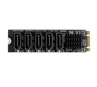 WANGCL NGFF to SATA Adapter M.2 to SATA Converter 5Port with Aluminium Radiator