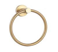 WANGCL Porta Asciugamani ad Anello Spazzolato Porta Asciugamani Rotondo Semplice in Acciaio Inox per Bagno Contemporaneo, Fattoria, Cucina, Organizer da Parete （Oro）