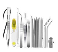 WANGCL Set di 14 Aghi in Paracord Paracord FID Accessori con Punta Marlin e Dado di prolunga in Acciaio Inox Aghi per Allacciatura lisciante (Argento)