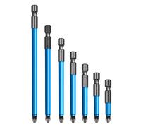 WANGCL Set di 7 Punte magnetiche Antiscivolo per Trapano Magnetico PH2, Set di Punte per cacciavite Antiscivolo a Croce Singola e Doppia Testa (25 mm, 5 mm, 65 mm, 70 mm, 90 mm, 127 mm, 150 mm)
