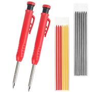 WANGCL Set di matite da carpentiere con 2 scatole di ricariche di ricambio perfette per marcatura di fori profondi per la lavorazione del legno