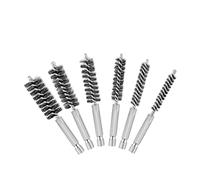 WANGCL Set di spazzole per la Pulizia del Foro del Trapano con Spazzola Metallica da 6 Pezzi con Manico con Codolo Esagonale da 1/4 di Pollice per Avvitatore a percussione per Trapano Elettrico