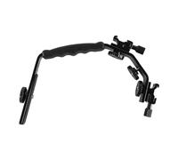 WANGCL Staffa a L per Fotocamera con Attacco a Slitta Flash Doppio, Fori filettati da 1/4" per Fotocamere o videocamere Standard