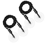 WANGCL Stendibiancheria Portatile Retrattile, 2 Pezzi, con Ganci e Ventose, Accessori da Campeggio per Esterni e Interni, Colore Nero