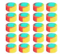 Wangcmcol 20 pezzi di anello di arresto per canna da pesca, 3 colori, attrezzatura da pesca in silicone, gomma antiscivolo, cerchio (l)