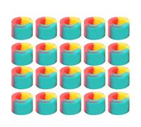 Wangcmcol 20 pezzi di anello di arresto per canna da pesca, 3 colori, attrezzatura da pesca in silicone, gomma antiscivolo, cerchio (S)