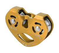 Wangcmcol Attrezzatura per la sicurezza per arrampicata a corda per la corda singola in lega di alluminio da 25kn in alluminio (Oro)