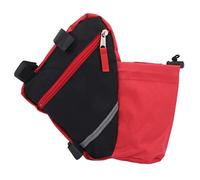 Wangcmcol Borsa da Telaio, Custodia per Bici in Nylon Impermeabile con Chiusura a Cerniera, per Ciclismo su Strada di Montagna, Cinghie con Gancio e Anello, Porta Attrezzi per (Rossa)