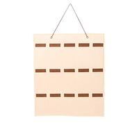 Wangcmcol Borsa portaoggetti per occhiali da sole in feltro per uso domestico con 15 tasche Borsa per appendere a parete per contenitori per occhiali (Cachi)