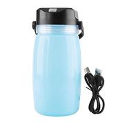 Wangcmcol Bottiglia di acqua esterna portatile per ricarica USB solare tazza da trekking leggera per campeggio, bottiglia di idratazione luminosa, attrezzatura multifunzione per (blu)
