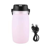 Wangcmcol Bottiglia di acqua esterna portatile per ricarica USB solare tazza da trekking leggera per campeggio, bottiglia di idratazione luminosa, attrezzatura multifunzione per (bianco)