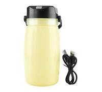 Wangcmcol Bottiglia di acqua esterna portatile per ricarica USB solare tazza da trekking leggera per campeggio, bottiglia di idratazione luminosa, attrezzatura multifunzione per (giallo)