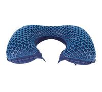 Wangcmcol Cuscino da Viaggio Gonfiabile per Supporto del Collo, Poggiatesta a Forma di U con Valvola Rapida, Comfort Regolabile, Leggero e Comprimibile per Viaggi, Pisolino in (Blu navy)