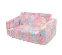 Wangcmcol Divano per Due Bambini, Design Pieghevole per Fratelli, Sedia per Lettura e Studio, Imballaggio Sottovuoto, Fodera per Pulizia Rimovibile, Memory Foam Premium e (Rosa)