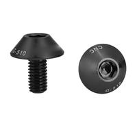 Wangcmcol For Bike Accessories, Perfect Fit For Disc Brake Rotor Or Water Bottle Cage, Anti-Rust Aluminum Alloy, Bright Colored Decoration, High Precision Screws (Black)