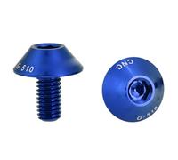 Wangcmcol For Bike Accessories, Perfect Fit For Disc Brake Rotor Or Water Bottle Cage, Anti-Rust Aluminum Alloy, Bright Colored Decoration, High Precision Screws (blue)