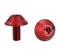 Wangcmcol For Bike Accessories, Perfect Fit For Disc Brake Rotor Or Water Bottle Cage, Anti-Rust Aluminum Alloy, Bright Colored Decoration, High Precision Screws (Red)