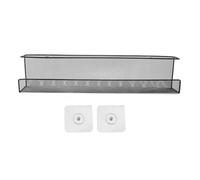 Wangcmcol Organizer da scrivania in ferro da stiro sotto il tavolo, multipresa, gestione dei cavi, cestello portaoggetti, per casa e ufficio, nero (l)