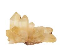 Wangcmcol Pietra curativa citrino, esemplare di grappolo di citrino, consistenza ruvida, lucentezza gialla, decorazione della scrivania dell'ufficio domestico per la meditazione,