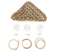 Wangcmcol Reptile Launger, per amaca di lucertola triangolare, fibre di erba, installazione facile, arredamento di habitat sicuro, trespolo a riposo in arrampicata (M)