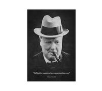 WANGCYJS Poster con citazioni motivazionali di Winston Churchill, 7 poster su tela, decorazione artistica da parete per soggiorno, camera da letto, decorazione senza cornice: 30 x 45 cm