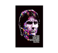 WANGCYJS Poster su tela con citazioni motivazionali di Antonio Conte, decorazione artistica da parete per soggiorno e camera da letto, senza cornice: 30 x 45 cm