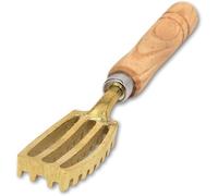 Wangdaqi Spazzola per squame di pesce con denti seghettati in ottone e manico ergonomico in legno - facile e senza sforzo per rimuovere le squame di pesce