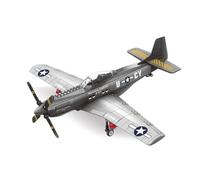 WANGE Modello di P-51 Mustang. Modello di aereo da caccia monomotore a lungo raggio da assemblare con blocchi. Modello di aereo in scala 1:26