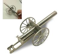 Wangguanruixi Firecracker Cannon, Mini Cannone in Acciaio Inox Modello Firecracker Launcher Cannone, con 2 ruote, può essere utilizzato come un oggetto da collezione per gli appassionati di militari
