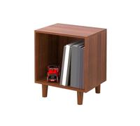 WANGHAI-666 Porta CD Comodino con libreria Porta CD Basso Aperto in Legno e Piedini