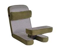 WANGHAI-666 Sedie per divani Poltrona da divano pieghevole Tatami pigro con cuscino schienale supporto lombare for balcone(Green)