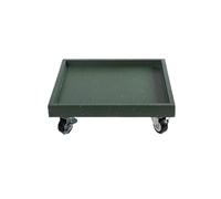 WANGHAI-666 Sottovasi per Piante Sottovaso Mobile Quadrato con Ruote for Piante, fioriera in Resina Sintetica for Interni ed Esterni(Green,Piccolo)