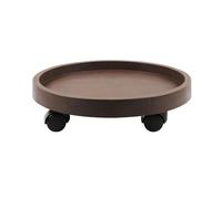 WANGHAI-666 Sottovasi per Piante Vassoio portavasi Rotondo Mobile for Fiori, con Ruote, Base for sottovaso for Bonsai(Nero,Grande)