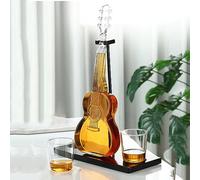 wanghaiyanBD Dispenser per Whisky, Decanter per Whisky di Lusso da 1000 ml e Set di Bicchieri, Decanter per Chitarra Creativo con Tappo, Regalo di Compleanno Unico, Anniversario, Set Regalo