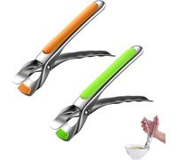 Wanghaohao 2 pinze da cucina in silicone, resistenti al calore e antigraffio, nucleo in acciaio inox con pinze a punta morbida per cucinare, cuocere, friggere, servire insalate, pasta, lavabili in