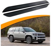 WangjunF Pedane Laterale Sottoporta Passi Laterali per Hyundai Santa Fe 2024, Fuso in Un Unico Pezzo, Fori Originali Senza Ruggine