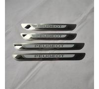 WangkaiX 4 Pezzi Battitacco in Acciaio Inox per Peugeot 2008 II 2019-2023, Auto Battitacco Protezione Plates Anti Graffio Scuff Accessori