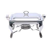 Wangkangyi - Set professionale da 6 l, rettangolare, in acciaio inox, scaldavivande, scaldavivande, scaldavivande per buffet e feste