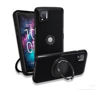 Wanglaism Cover Nera per CROSSCALL Stellar-M6 + Supporto Girevole 360° | 1 cover (in TPU, resistente ai graffi e agli urti, anti-caduta) + 1 supporto girevole a 360° compatibile con MagSafe