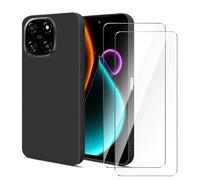 Wanglaism Cover per Blackview Color 6 con 2 Pezzi Vetro Temperato, Protezione Custodia Silicone TPU Morbida Antiurto Sottile Nero