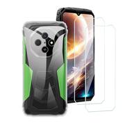 Wanglaism Cover per Blackview Fort 1 Case con 2 Pezzi Vetro Temperato, Protezione Custodia Silicone TPU Morbida Antiurto Sottile Trasparente