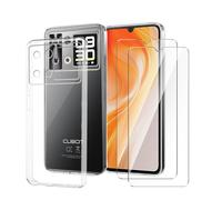 Wanglaism Cover per Cubot P90 Case con 2 Pezzi Vetro Temperato, Protezione Custodia Silicone TPU Morbida Antiurto Sottile Trasparente
