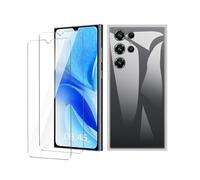 Wanglaism Cover per Oukitel C61/C61 Pro con 2 Pezzi Vetro Temperato, Protezione Custodia Silicone TPU Morbida Antiurto Sottile Trasparente