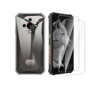 Wanglaism Cover per Ulefone Armor X16 Pro con 2 Pezzi Vetro Temperato, Protezione Custodia Silicone TPU Morbida Antiurto Sottile Trasparente