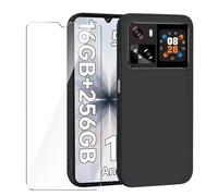 Wanglaism Custodia per Cubot X100 5G Cover + 1 pellicole proteggi schermo in vetro temperato, Custodia per telefono in TPU morbido-Nero