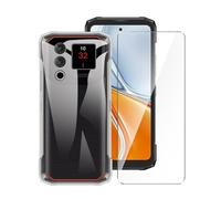 Wanglaism Custodia per Doogee Blade 20 Turbo 5G + 1 pellicole proteggi schermo in vetro temperato, TPU morbido per cellulare Case Cover(trasparente)