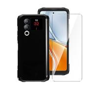 Wanglaism Custodia per Doogee Blade 20 Turbo 5G Cover + 1 pellicole proteggi schermo in vetro temperato, Custodia per telefono in TPU morbido (Nero